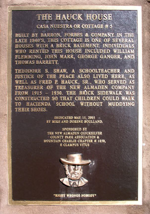 [ Photo of plaque closeup. ]