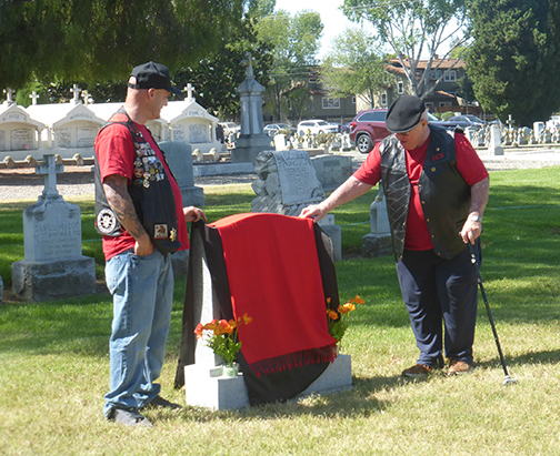 Photo of plaque unveiling - Before